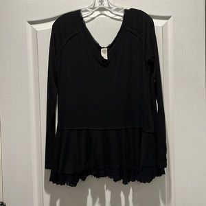 Free People We The Free Tangerine top tunic Black size L